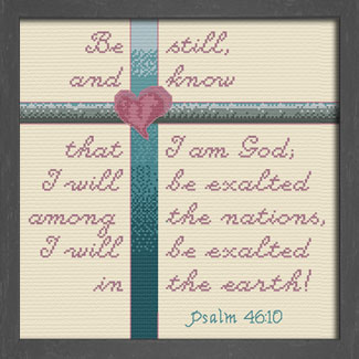 Be Still And Know Psalm 46:10 Turquoise and Pewter